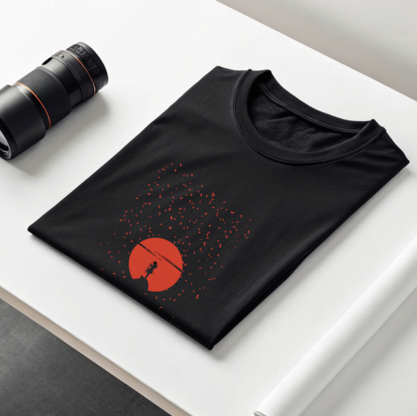 "Crimson Petal Warrior" T-shirt - Image 2